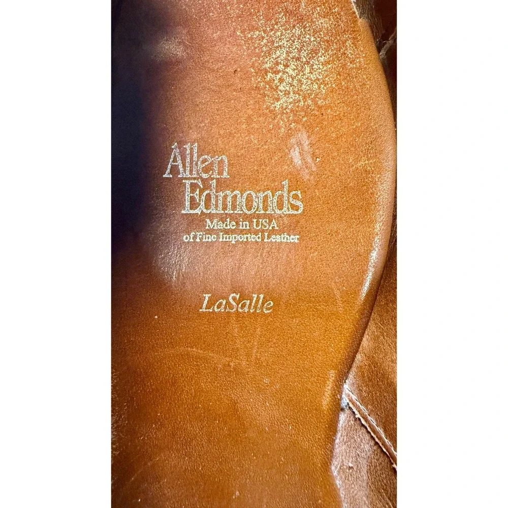 Allen Edmonds LaSalle Split Toe Derby Shoes Men's 11.5 D Brown Leather Made USA